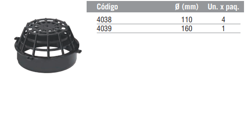 Rejilla Cónica para azotéas