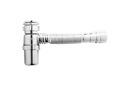 Sifón fuelle plástico cromado Astra