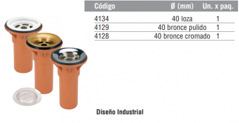 Sopapa Bañera vertical